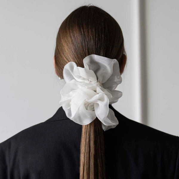 NATURAL SILK ORGANZA ROYAL HAIR TIE