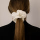 NATURAL SILK CLASSIC WHITE ORGANZA HAIR TIE