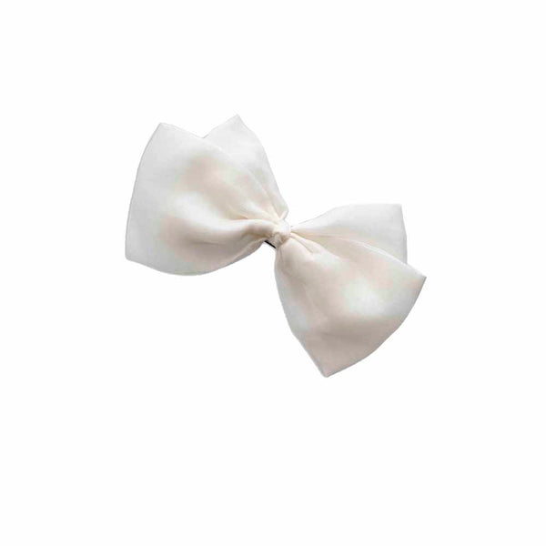 CLASSIC PIN | WHITE ORGANZA DOUBLE RIBBON