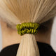 GREEN SILK HAIR TIE OF MEDIUM THICKNESS MidiMI