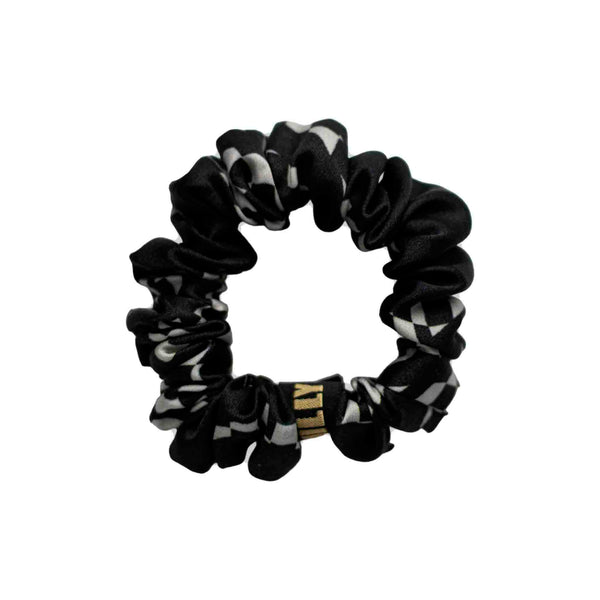 BLACK MOTLEY MATTE THIN SCRUNCHIE