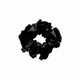 NATURAL SILK BLACK HAIR TIE PEONY