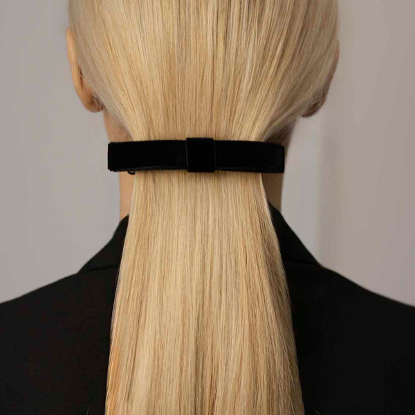 MINIMALIST CLIP | BLACK CLASSIC HAIR BOW