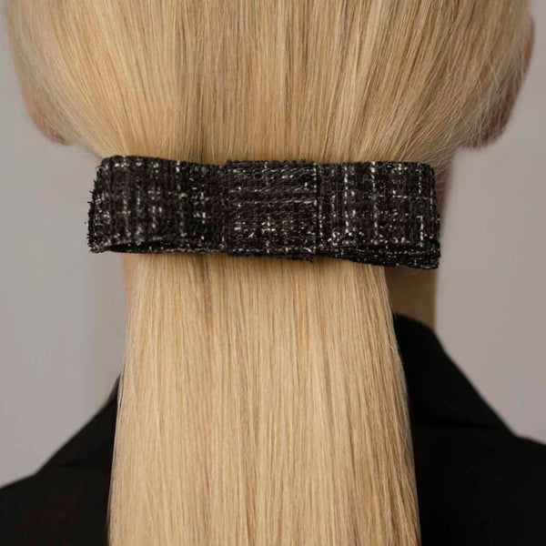 HAIR CLIP | BLACK VELVET FABRIC