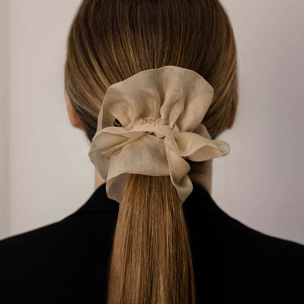 NATURAL SILK MAXI ROYAL HAIR TIE