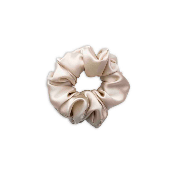 CREAMY NATURAL SILK SPIRAL HAIR TIE