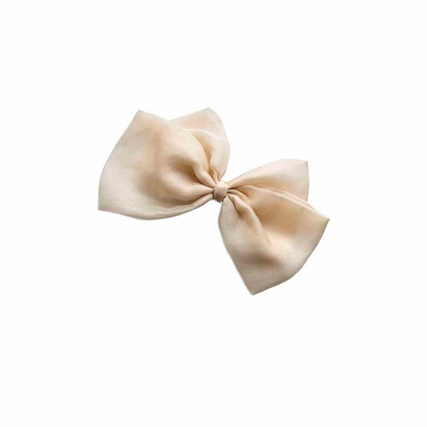 CLASSIC RIBBON| CREAM SILK ORGANZA DOUBLE CLIP