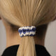 BLUE STRIPED SILK HAIR TIE MiniMI/MidiMI