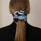 BLUE SPOTTED NATURAL SILK CLASSIC HAIR TIE