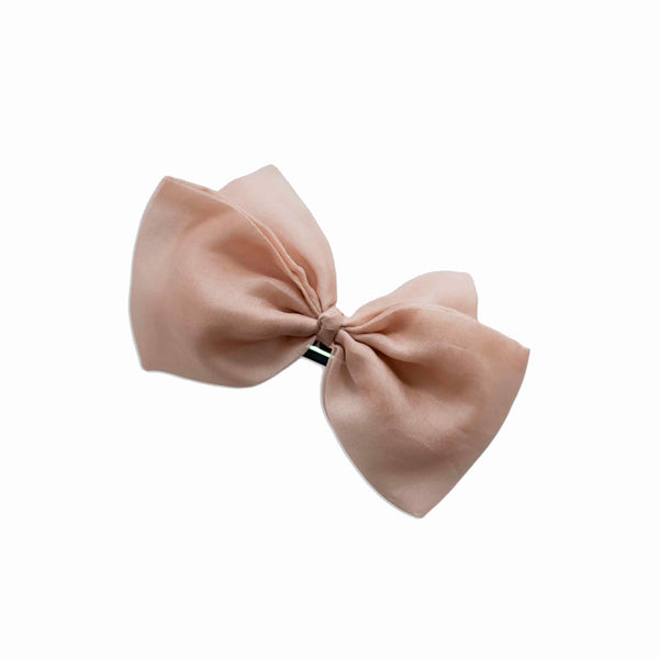 CLASSIC RIBBON| 'PINK ROSE SILK ORGANZA DOUBLE CLIP