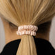 LIGHT PINK SILK HAIR TIE FOR VERY FINE HAIR MiniMI