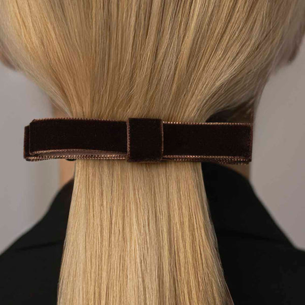 HAIR CLIP | BROWN VELVET