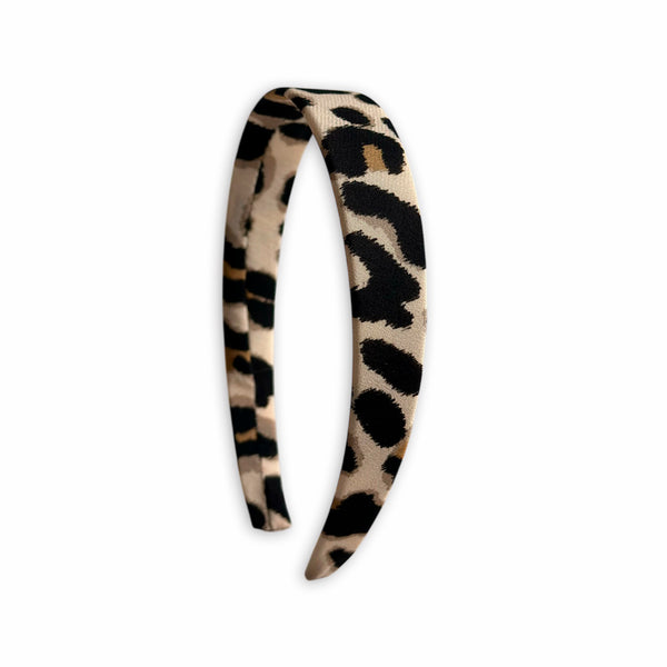 CLASSIC HEADBAND | MATTE NATURAL SILK TIGER PATTERN